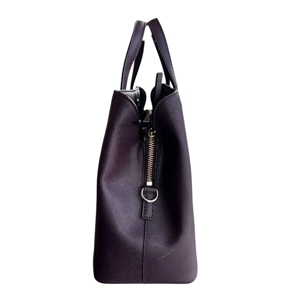 Kate Spade Evangelie Laurel Way Satchel Crossbody Mahogany‎ Burgundy Purple EUC